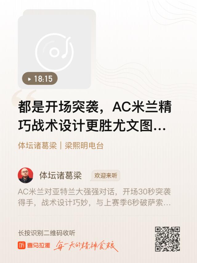 【体坛诸葛梁】开场突袭,米兰精巧战术更胜尤文一筹